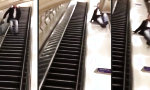Lustiges Video : Der Kampf mit der Rolltreppe