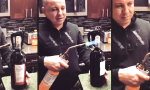 Funny Video : Weinflasche öffnen mit Schweißbrenner?