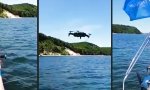 Lustiges Video : Drohne erkundet unbekannte Gefilde