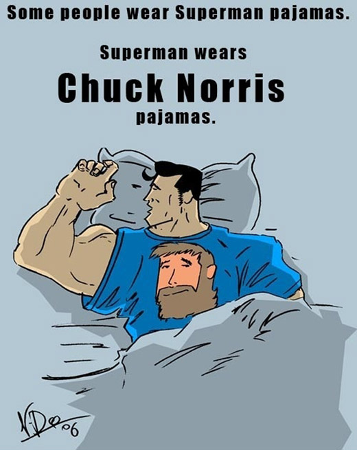 Superman trägt Chuck Norris