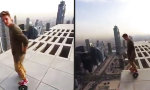 Lustiges Video - Mit dem Hoverboard auf einem Hochhaus