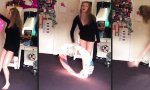 Lustiges Video : Die mit dem Licht tanzt