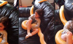 Lustiges Video : TV-Abend mit dem Schoßtierchen