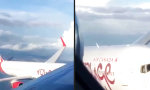 Lustiges Video - Passagierflugzeug im Windschatten