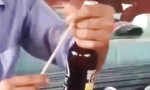 Lustiges Video : Kein Flaschenöffner zur Hand? Kein Problem...