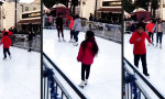 Lustiges Video - Öffentliche Eislauf Fläche