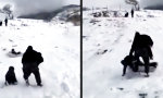 Lustiges Video : Winterliche Vater-Reaktionen