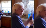 Lustiges Video : Die Alte und die Flasche