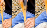 Lustiges Video : Milimeterarbeit beim Besenmacher