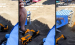 Funny Video - Beschäftigung für die Jungs am Strand