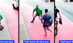 Lustiges Video : Rosa Streifen, harte Landung