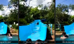 Lustiges Video - Wasserrutsche für Hartgesottene