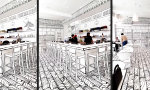 Malbuchbeispiel eines Restaurants